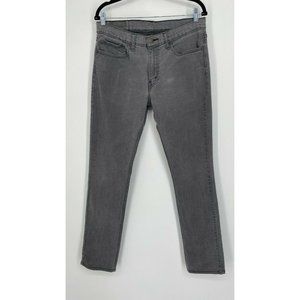 Men's Levi's 511 Slim Fit Straight Jeans 34X34 Mid Rise Stretch Denim Gray